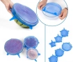 Kit 6 Super tampas de silicone | Tampas stresh silicone universal 