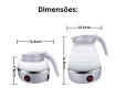 Chaleira elétrica dobrável jarra bule silicone 600w - 600ml portátil  | Jarra elétrica dobrável moderna