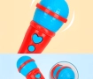Brinquedo microfone infantil | Voz e som. Karaokê cor: Azul