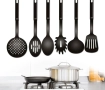 Conjunto kit utensílios cozinha | Concha, Colher, Escumadeira e espátula e pregadores.