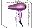 Secador de cabelo | Secador modelo lilás 110V