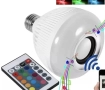Lâmpada led musical RGB | Bluetooth com controle remoto 8 cores.