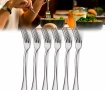 Kit 6 garfos aço inox talher. | Para cozinha, mesa, buffet ou restaurante.