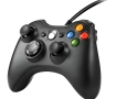Controle de Xbox 360  | Controle preto USB COM FIO.