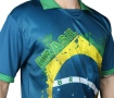 Camisa polo azul bandeira Brasil | Copa do mundo futebol - tamanho M