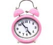 Relógio despertador analógico  | 2 sinos modelo antigo retrô cor: rosa