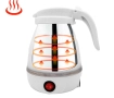 Chaleira elétrica dobrável jarra bule silicone 600w - 600ml portátil  | Jarra elétrica dobrável moderna