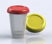 Copo para requeijão c/ tampa arredondada