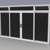 Janela de Correr 4 Folhas com Basculante