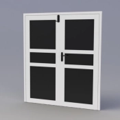 Porta de Giro 2 Folhas de Vidro