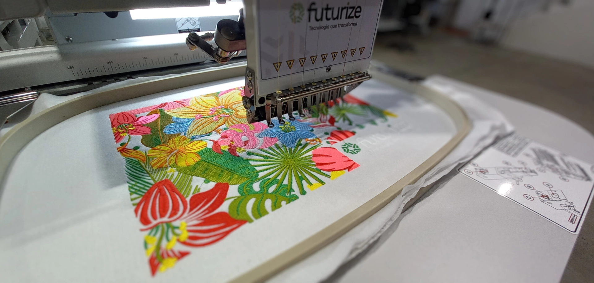 Maquina de bordar industrial - mb compacta - futurize
