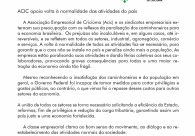 Acic apoia volta � normalidade das atividades do pa�s
