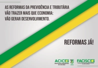 Acic refor�a apoio pela aprova��o das reformas