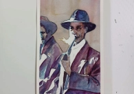 Arte em aquarela retorna ao Cultura Acic com a exposi��o Ecos da Hist�ria