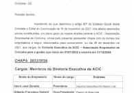 Elei��o para a diretoria da Acic tem chapa �nica