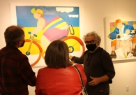 Empres&aacute;rios visitam exposi&ccedil;&atilde;o de Dudu Rodrigues na Acic