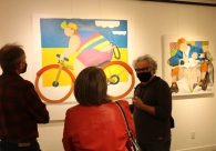 Empres&aacute;rios visitam exposi&ccedil;&atilde;o de Dudu Rodrigues na Acic