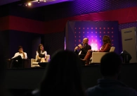 Executiva Carmela Borst e o cofundador e col�der do Cidades+B, Tom�s de Lara fecham a Expomais