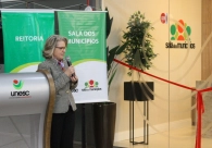Nova Sala dos Munic&iacute;pios da Unesc recebe o nome da diretora executiva da Acic