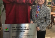Nova Sala dos Munic&iacute;pios da Unesc recebe o nome da diretora executiva da Acic
