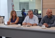 Presidente Franke  Hobold participa de reunião sobre o Aeroporto de Jaguaruna