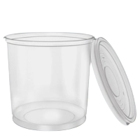 Kit Pote 500ml Transparente Liso 