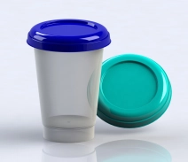 Copo para requeijão com tampa