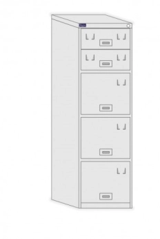 Arquivo de aço cinco gavetas