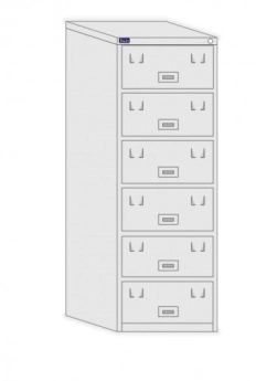 Arquivo de aço seis gavetas