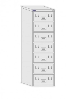 Arquivo de aço sete gavetas
