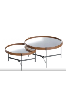 Conjunto de mesas espelho/grafite