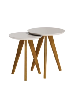 Conjunto mesa lateral off white