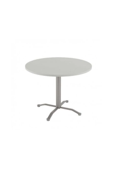 Mesa de reunião redonda pés metálicos