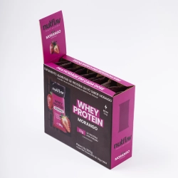BOX C/ 10 | BOX WHEY MORANGO NUTFLAV 300G