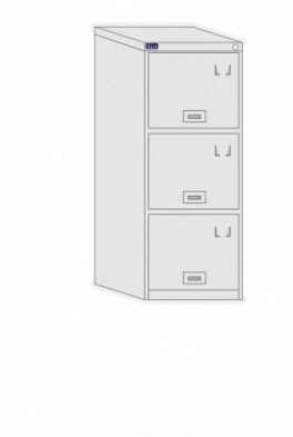 Arquivo de aço três gavetas