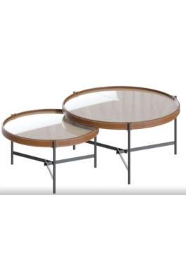 Conjunto de mesas off white/grafite