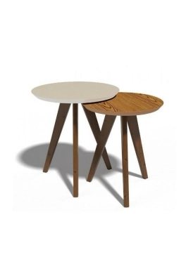 Conjunto de mesa Classic lateral redonda