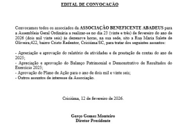Edital de Convoca&ccedil;&atilde;o para Assembleia Geral Ordin&aacute;riada ABADEUS