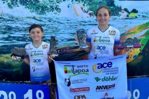 Irm&atilde;os joinvilenses dominam p&oacute;dio em Maratona Aqu&aacute;tica de Porto Belo