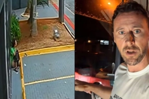 V&Iacute;DEO - Deputado relata indigna&ccedil;&atilde;o ap&oacute;s homem defecar na cal&ccedil;ada de com&eacute;rcio em Joinville