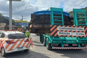 Escolta de carga de grandes dimens&otilde;es deve impactar o tr&acirc;nsito na SC-108 entre Guaramirim e Joinville