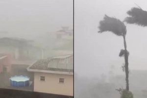 V&Iacute;DEO - For&ccedil;a do vento assusta moradores de Joinville durante temporal desta sexta-feira
