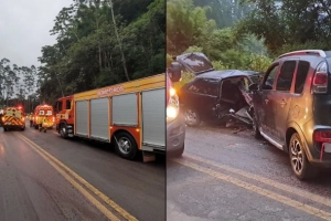 Grave acidente deixa tr&ecirc;s crian&ccedil;as e dois adultos feridos na BR-280 em Corup&aacute;
