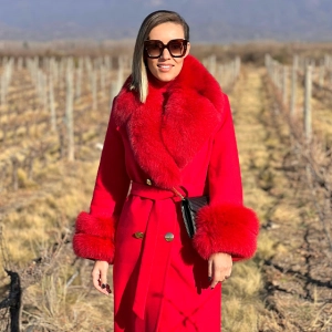 Casaco em Cashmere Vermelho | BOREAL