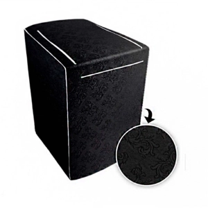 Capa para máquina de lavar | Flanelada pvc antimofo - tamanho M cor : preto