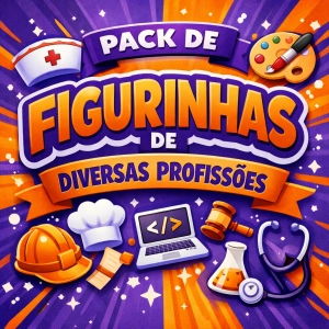 Pack de Figurinhas | Combo de figurinhas de storys diversas profissões PLR