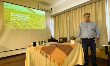 SindArroz-SC fala sobre cadeia produtiva do grão em evento da Epagri