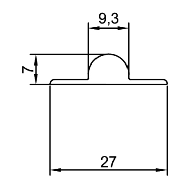 TRILHO INFERIOR HORIZONTAL