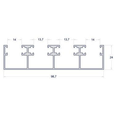 TRILHO INFERIOR HORIZONTAL