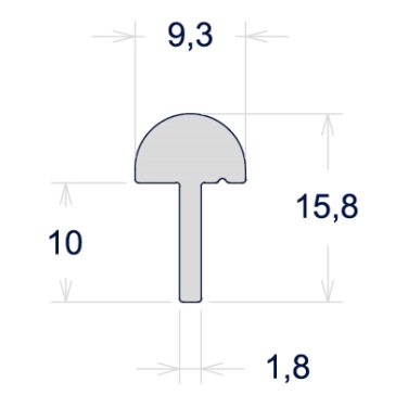 TRILHO INFERIOR HORIZONTAL